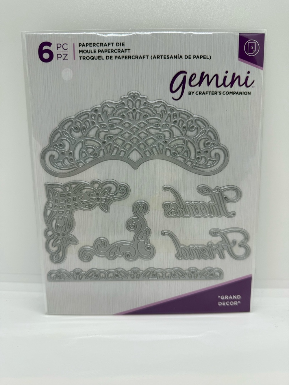 Gemini Grand Decor Papercraft Die Set - Silver